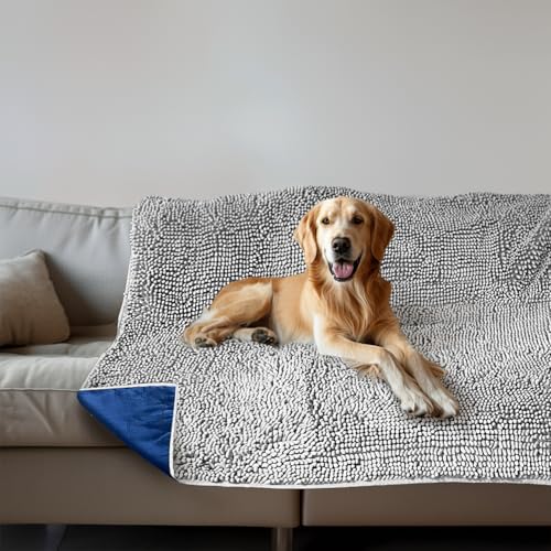 Muddy Mat Dog Blanket Washable Couch Protector Grey