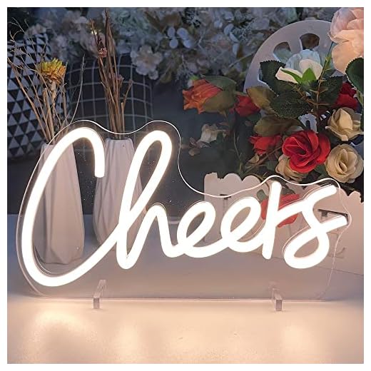 Cheers Table Number Neon Sign Desk Lamp Night Light Wedding Letter LED Neon Sign Wedding Table Decorations Neon Light Bedroom Home Room Decor Christmas Party Warm White USB 30×16.3 CM