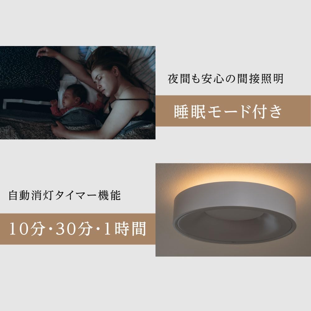 led 照明器具 6～8畳 Φ30xH8.5cm 30W 間接光 照明 【ベッドサイドクリスタルシングルヘッド】 調光調色