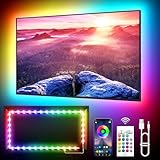 KANTUTOE LED Lights for TV, 23ft Backlights for 75-100in TV, RGB Backlight with Music Sync Bluetooth APP and Remote Control, USB Powered LED Strip for Bedroom Home Decor