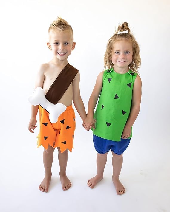Miniatura 4 de Luke and Lulu Halloween Toddlers Costume - Pebbles Outfit For Baby Girls - Caveman Bam Bam Costume for Baby Boys