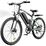 【All-Terrain Comfort with 4-Link Suspension】27.5×2.35" wide tires and advanced front + mid-frame suspension absorb bumps for smoother rides on city roads and trails alike. 【Smart Tech & Night-Ready Lighting】LCD display shows speed, battery, and ride ...