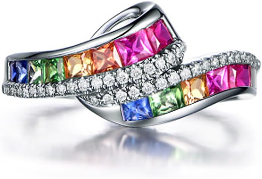 Fashion Women's CZ Rings in Multiple Colors Statement Jewelry for Wedding