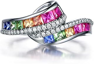 Fashion Women's Cubic Zirconia Rings in Multiple Colors Statement Jewelry for Wedding