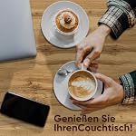 Couchtisch, Moderner Wohnzimmertisch, Modern Möbel Wohnzimmer, Kaffeetisch, Sofatisch mit Großer Ablage, Beistelltisch für Tee und Kaffee – Coffee Table for Living Room - Wotan Eiche & Schwarz – Bild 2