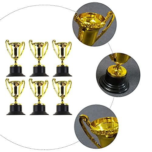 WINOMO 10PCS Mini Troféus- 3. 34 Polegadas Plástico Troféus de Ouro- Volume Set para Favores de Part