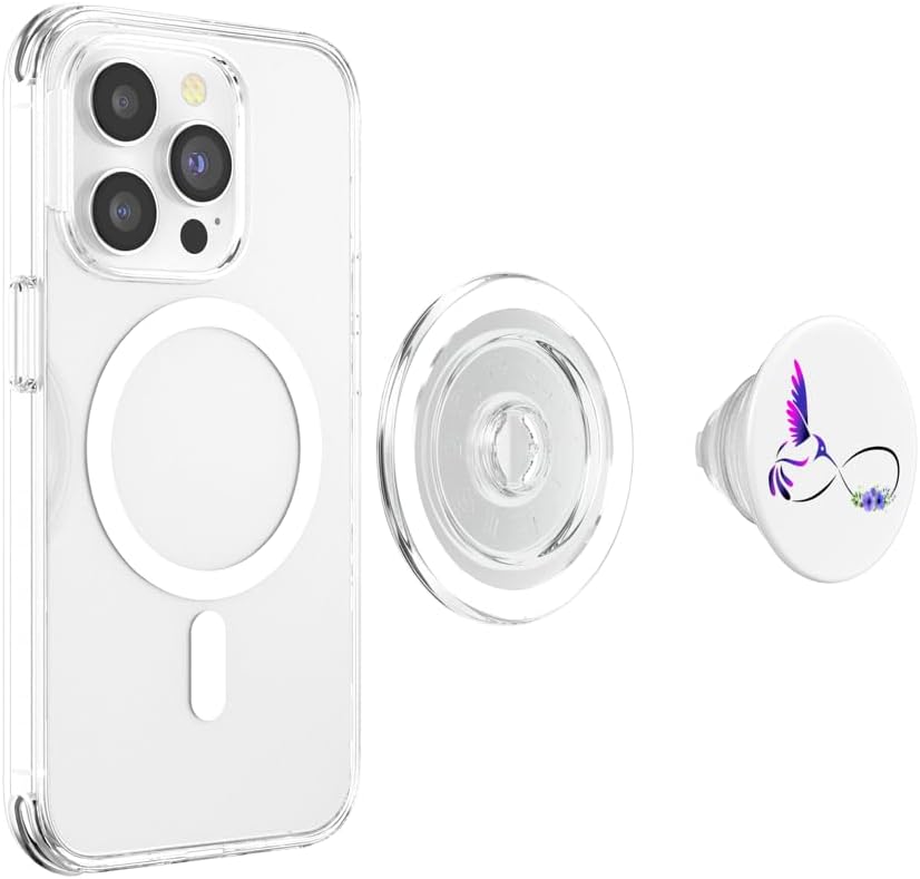 Hummingbird Phone Grip Holder Infinity Purple Humming Bird PopSockets PopGrip for MagSafe