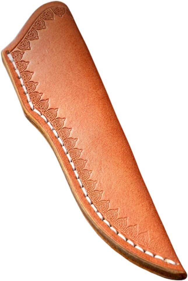 1PC Knife Sheath for Belt, Handmade Leather Protective Case, Fit for Outdoor Camping Hiking