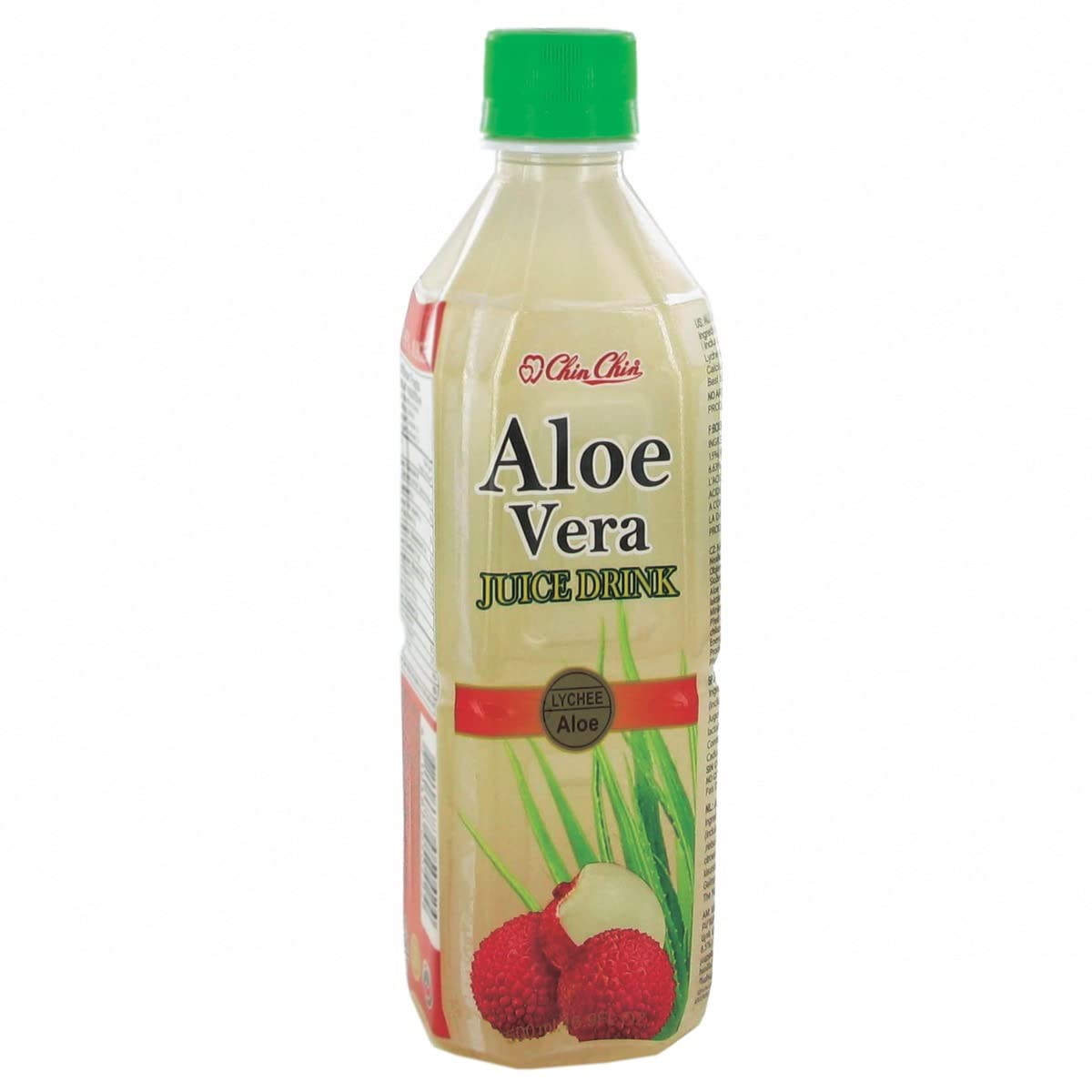 CHIN CHIN Boisson Jus d'Aloe Vera et Litchi/Lychee 500ml - Marque Chin Chin (Lot de 24 bouteilles)