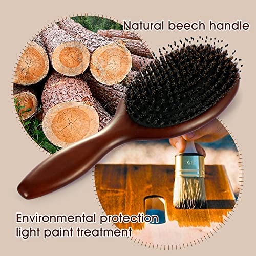 Togewithy-Hair Brush - Nylon Bristle Hair Brush Set (Large)- Soft Natural Bristle Brush, Anti-Static, Easy To Untangle. #TOP3
