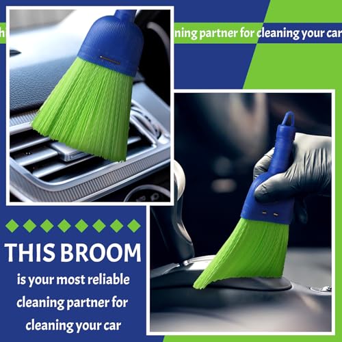 image for Domensi 4 Pcs Whisk Broom Poly Fiber Handheld Brush Hand Broom Outdoor