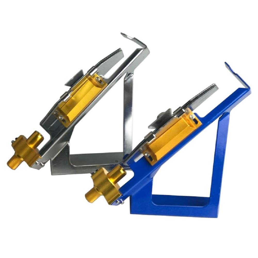 AMEYXGS Tiro con L'Arco Fletching Jig per Fletches Incollaggio Regolabile per Piuma di Tacchino o Piuma di Gomma (Blu