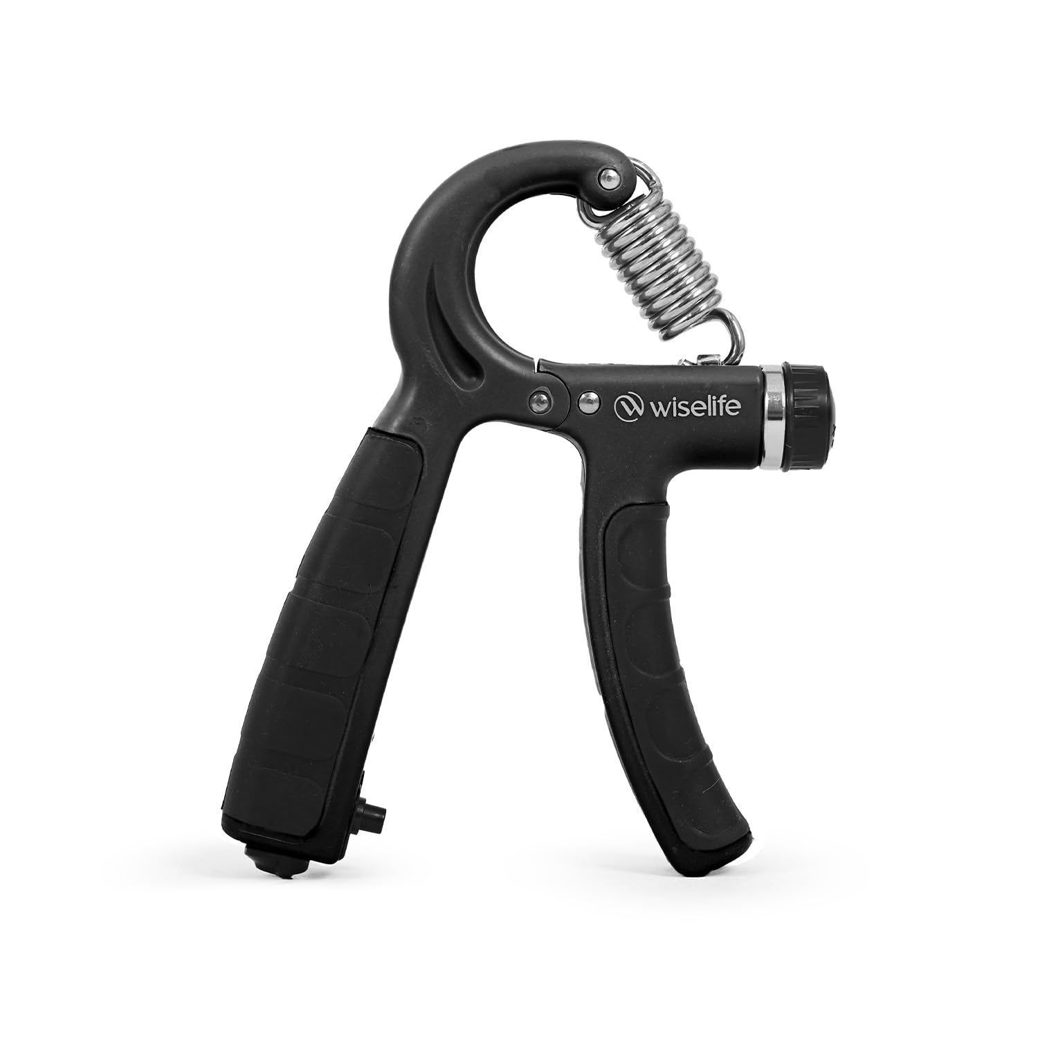 Wiselife Handgrip Strengthener with Counter for Men, Women & Kids | Hand Gripper Equipment for Gym & Home Workout | Adjustable Resistance Up To 60 Kg | Power Gripper For Finger, Forearm (Black)
