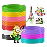 3D Pen Filament Refills 1.75mm PLA Filament Pack of 20 Different Popular Colors(16.4FT/5M Each) Included 4 Glow in the Dark- Plastic Filament for 3D Printing Pen
