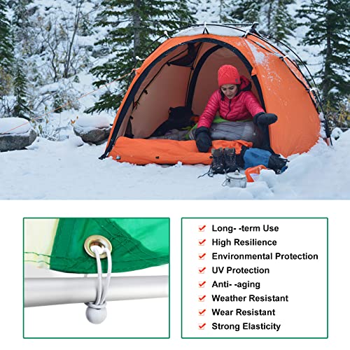 50Pcs White Ball Bungee Cords, 6 Inch Heavy Duty Outdoor Bungee Cord With Balls, Tarp Tie Down Bungee Balls For Shelter, Camping, Cargo,Tent Poles Uv Resistant #TOP1