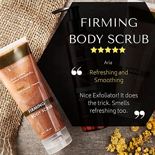 Rd Alchemy - 100% Natural & Organic Firming Body Scrub For Cellulite And Crepey Skin. Firming Herbal Extracts Tighten & Firm Loose, Sagging Skin For Smooth Texture & Less Visible Cellulite. #TOP3
