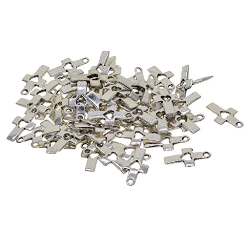 P Prettyia 100pcs Antiguos Cruces de Plata Encantos Colgantes Resultados de La...