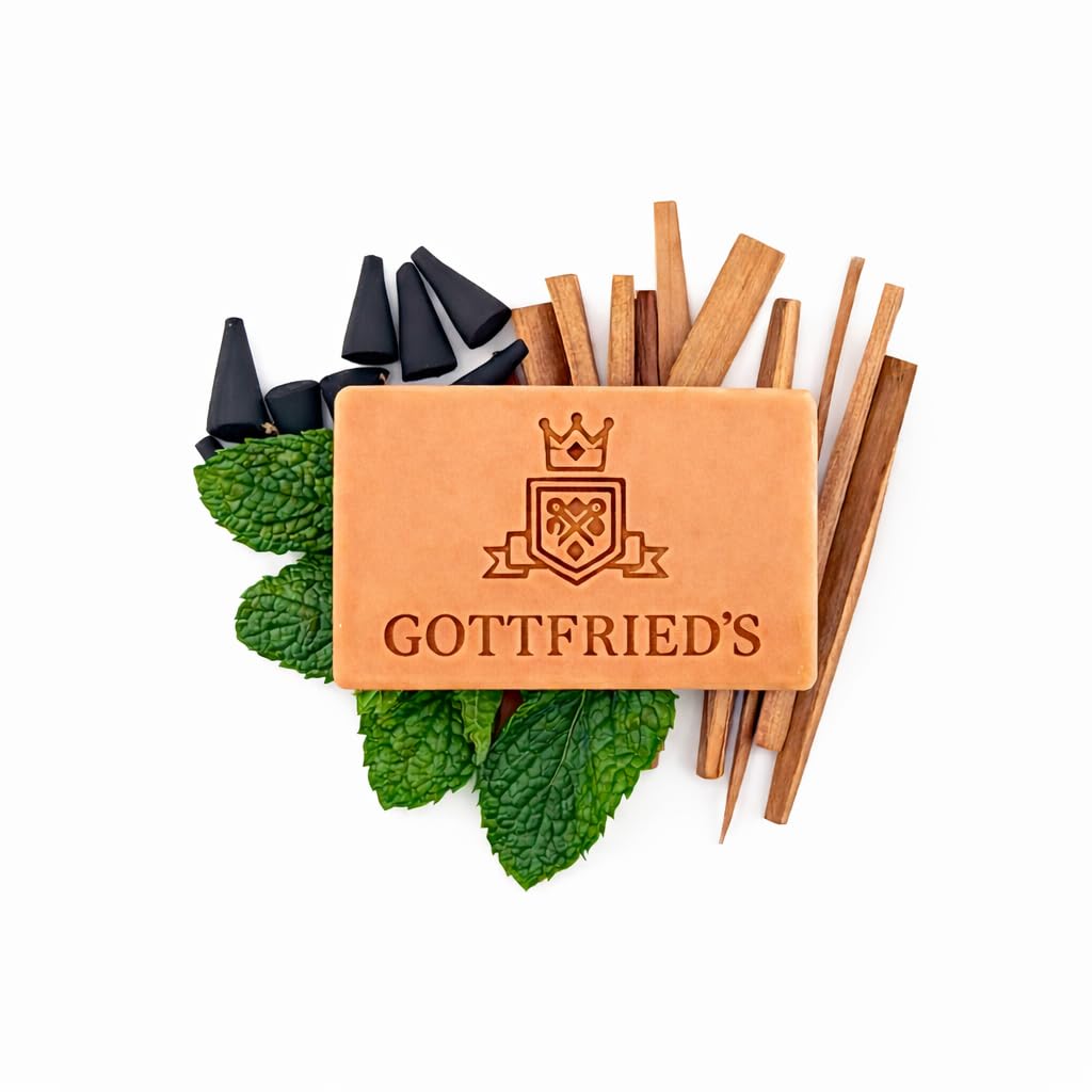 Gottfried's | Cedarwood & Musk luxury soap. HERITAGE Genre, 150 grams, sophisticated harmony of marine and green notes, highlighted by refreshing mint, handcrafted soap (1 Pack)