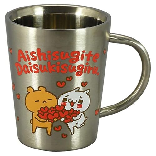 LINE CREATERS igarashi yuri 愛しすぎて大好きすぎる。 二重ステンレスマグ (360ml) LINEスタンプ ホット・クールドリンク 日本（加工）製 山加商店 LIN74-856のサムネイル