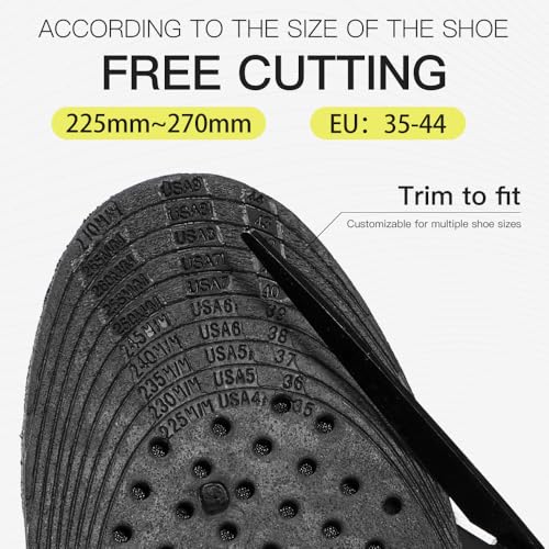 Image of XINIFOOT Height Increase Insole 4-Layer Air Cushion Heel Insert Lift Shoes Insole for Men and Women Invisible Elevator Adjustable Insoles (Full Pad, 2.95 Inch)