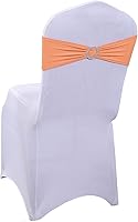 Vista 75 de MDS - Paquete de 50 bandas elásticas de elastano para silla, lazos elásticos para sillas con hebilla deslizante, ajuste universal para bodas, Acción