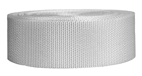 Strapworks Heavyweight Polypropylene Webbing - Heavy Duty Poly Strapping for Outdoor DIY Gear Repair, 2 Inch x 10 Yards - White