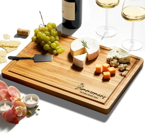 Personalized Cutting Board, Custom Bamboo Engraved Charcuterie Bo...