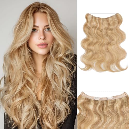 TESS Wavy Wire Hair Extensions 14 Inch Camel Mixed