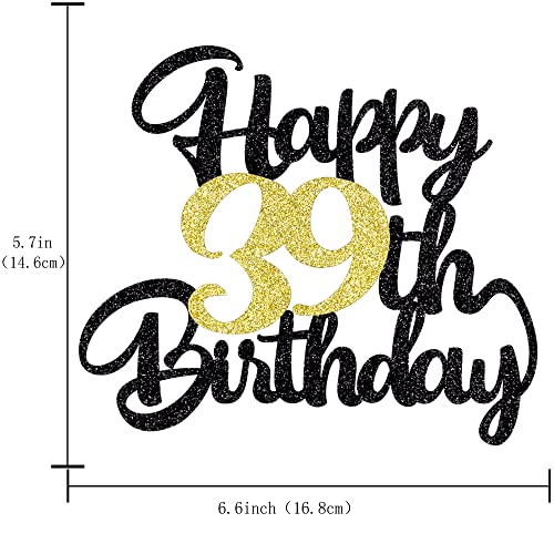 Image of 39th Happy Birthday cake topper happy birthday cake decoration 39th birthday party decoration gift plugin (39)