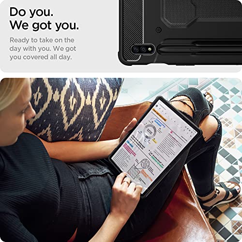 Spigen Rugged Armor Pro Case Compatible with Samsung Galaxy Tab S8 and Compatible with Galaxy Tab S7 - Black - Image 3