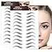 2 hojas/22 pares de pegatinas de tatuajes de cejas 4D resistentes al agua como el pelo para las mujeres y las niñas (cejas de arco alto)