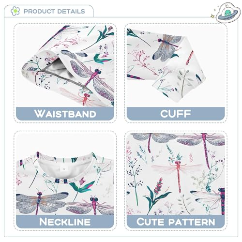 JUNZAN Cute Dragonfly White Little Kids Sweatshirts Hoodies Crewneck Tops Clothing Shirts Athletic 4T3