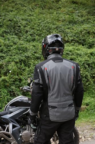 Veste textile moto Modeka Aeris gris noir blouson route taille L