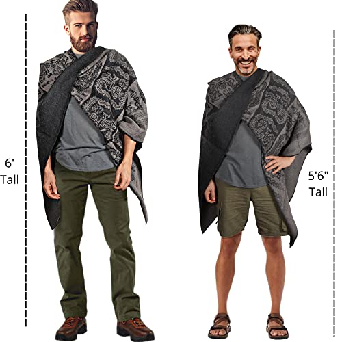Image of Alpaca Poncho Men Ponchos Adult Wool Poncho Men Pancho Men Mens Poncho Cloak