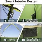 Golabs CT1 2 Person Camping Tent, Easy Set Up in 3 Mins, PU800mm Waterproof w/Mesh Top & Door with Ventilation, Lightweight 4.4lbs Portable Family Tent with Carry Bag &Interior Storage Pockets &Hook
