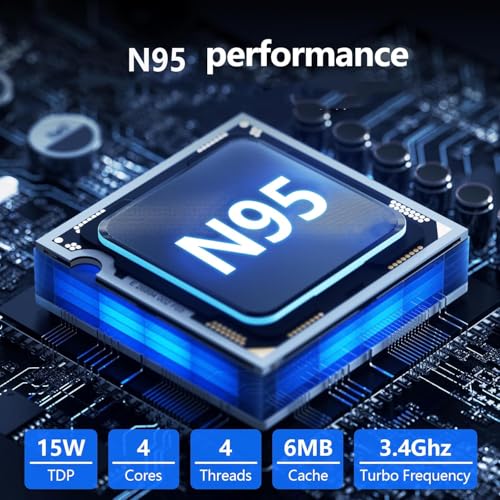 Image of 15.6 Inch Laptop, Gaming Laptop N95 Processor(Up to 3.4GHz) 1920X1080 FHD IPS Screen, laptops Computer 16GB DDR4 512GB SSD 180Open Angle Fingerprint Unlock Backlit Keyboard WiFi for Business Student