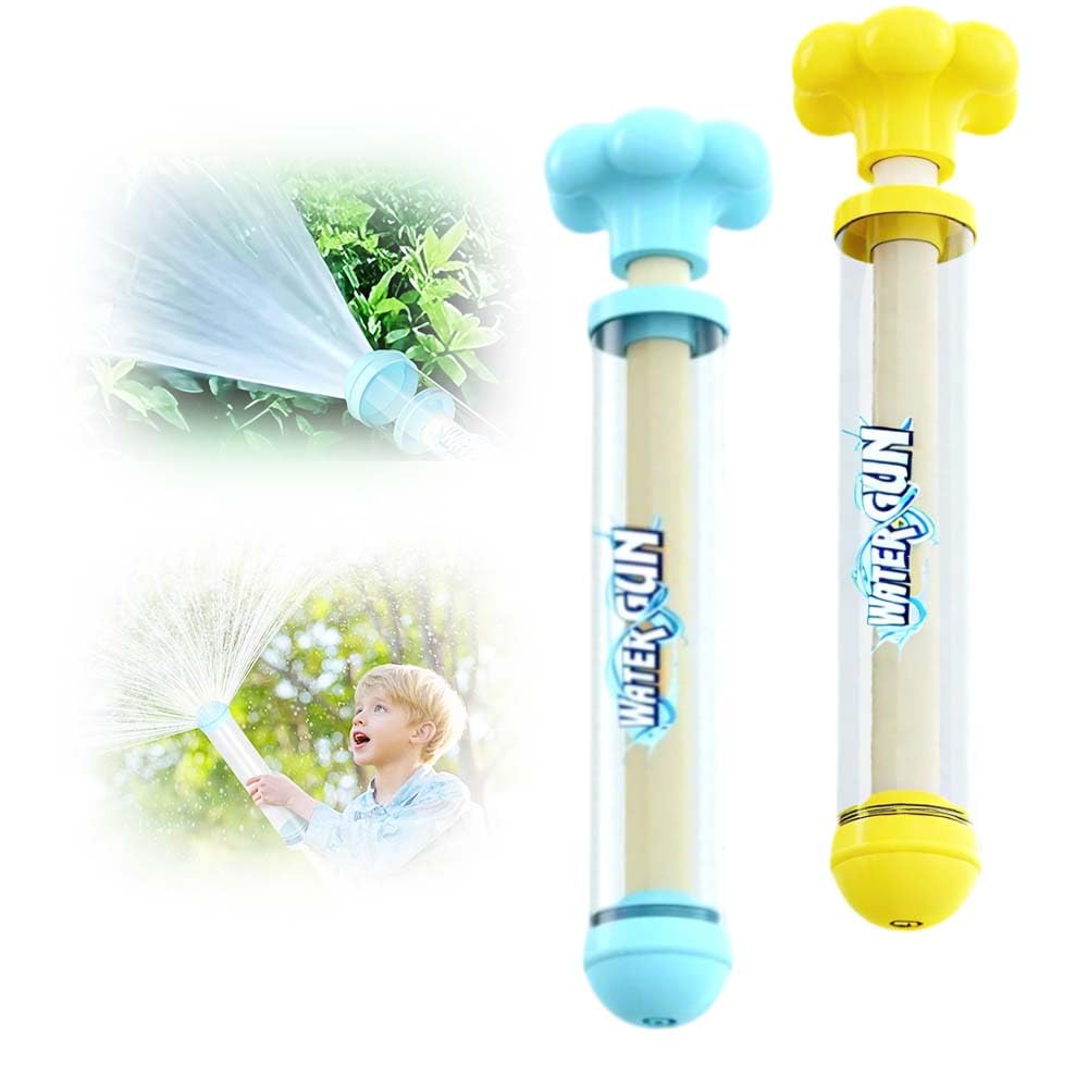 2pcs firework water gun, 2025 new romantic fireworks style water spray toy, firework water spray gun, waters firework sprinkler for party, high pressure pull-out sprinkler spray toy (blue+yellow)