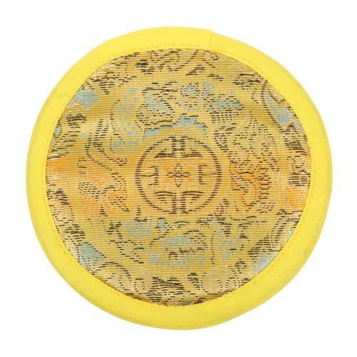 TOYANDONA Tibetisches Klangschalenkissen 10cm Rot Aus Handgefertigtem Weichem Stoff Mit Traditionellem Buddhistischem Stickmuster Rutschfeste Langlebige Klangschalenunterlage Für Meditation Und Yoga