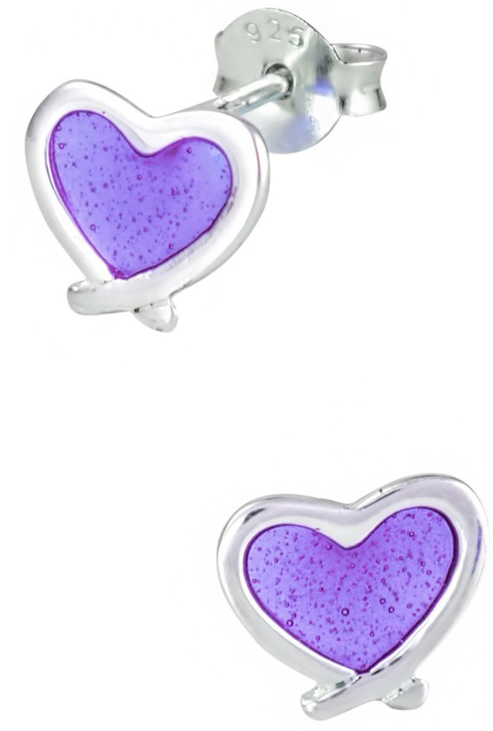 Hypoallergenic Sterling Silver Heart Stud Earrings for Kids (Nickel Free)