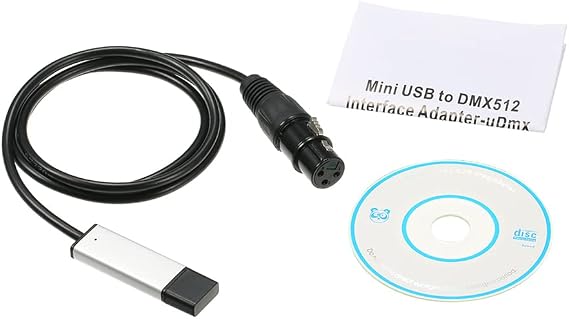 ACAGALA USB to DMX Interface Adapter LED DMX512 Computer PC Stage Lighting Controller Dimmer