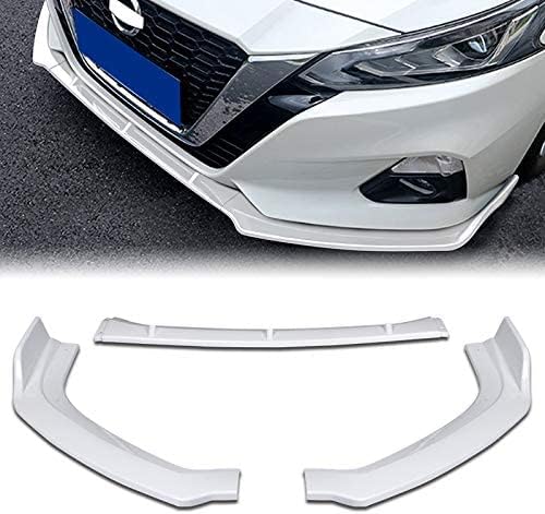 3PCS Front Bumper Lip Kit fit for Compatible with 2019-2022 Nissan Altima Sedan/4DR, Sports-Style Splitter Trim Protection Spoiler, Air-Dam-Chin-Diffuser (Painted White)