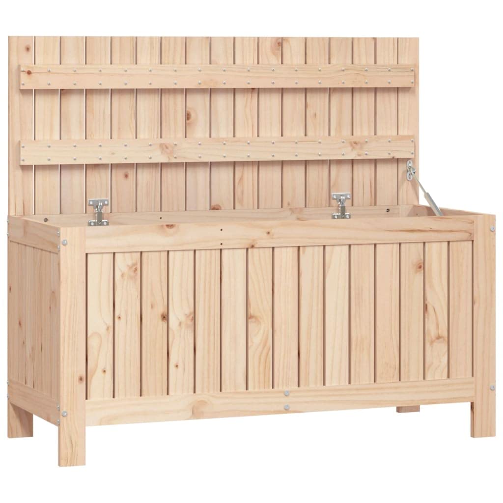 Tomostar Coffre de Jardin Extérieur, Coffre Malle de Rangement Boîte de rangement de jardin 108x42,5x54 cm Bois massif de pin