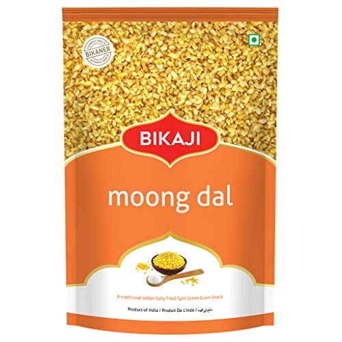 Bikaji Moong Dal – 14.11 oz (400g) Pack | Salty & Crispy Moong Dal Party Mix Indian Snacks Authentic Namkeen | ready to eat Roasted MoongDal split Green Gram for Tea-Time, Bar Snacks, Mug Dal Everyday Crunch Paasi Paruppu