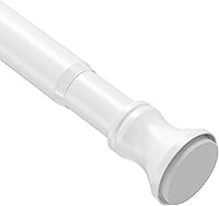 Vista 13 de Amazer Barra de cortina de ducha de tensión de resorte, 26-42 pulgadas, resistente al óxido, barra de cortina de baño, barra de cortina de ducha