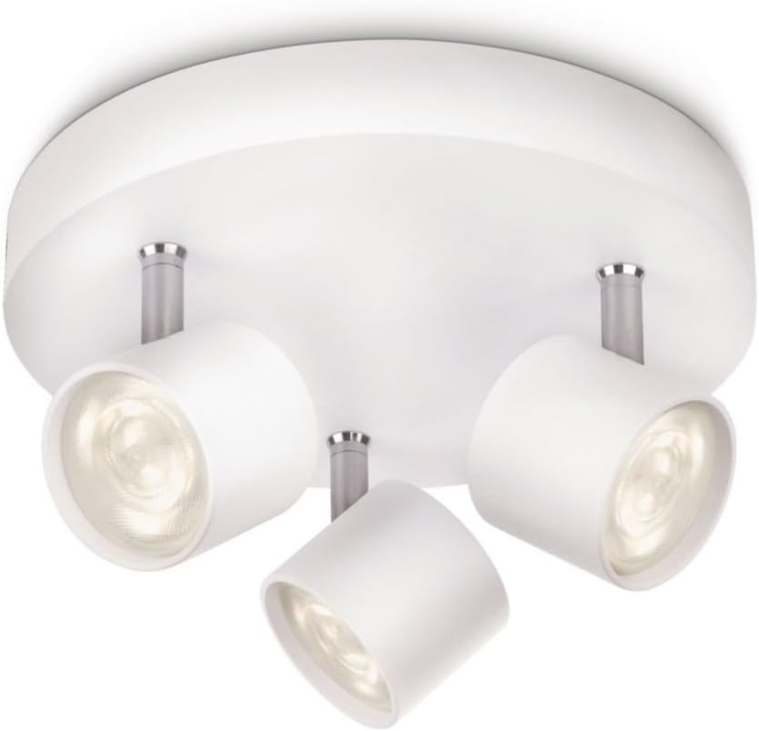Philips myLiving Star 3 SpotLight Spiral Ceiling Light (Integrated 3 x 3 W LED Bulb) - White