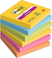 Post-It Super Sticky Notes, Zelfklevende Notitieblaadjes, Meerkleurig, 76 x 76 mm