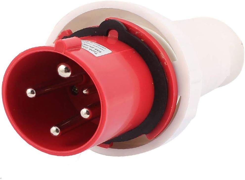 AC 380V-415V 63A IP67 3P+E 4-Terminal Male Industrial Electrical Plug(AC 380 ν-415 ν 63A IP67 3P + E 4-poliger männlicher industrieller elektrischer Stecker