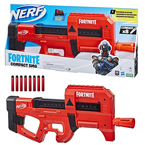 Nerf, Lançador Fortnite Compact SMG, Vermelho
