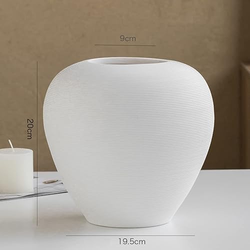 LORGL Jarrones pequeños de cerámica para floreros de flores de imitación de flores para decoración de oficina galería de arte decoración de flores