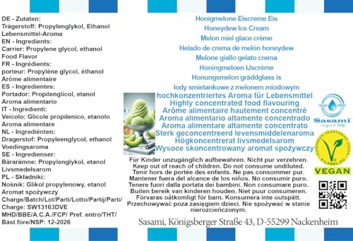 Melon miel glace crème arôme concentré DIY e-liquide fruité 100ml